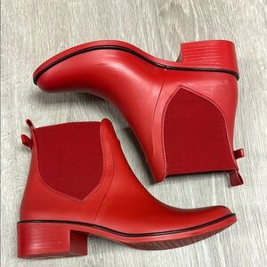 Kate Spade Red Ankle Booties Size 6/7